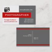 Grau, weiß, rot, auffallend visitenkarte (Vorne/Hinten)