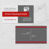 Grau, weiß, rot, auffallend visitenkarte (Vorne/Hinten)