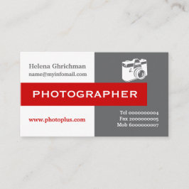 Grau, weiß, rot, auffallend visitenkarte