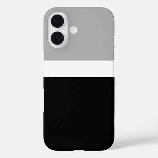 Grau-Weiß-Schwarz-Farben-Design Case-Mate iPhone Hülle (Rückseite)