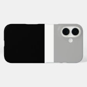 Grau-Weiß-Schwarz-Farben-Design Case-Mate iPhone Hülle (Rückseite (Horizontal))