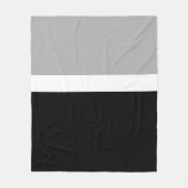 Grau-Weiß-Schwarz-Farben-Design Fleecedecke (Vorderseite)