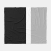Grau-Weiß-Schwarz-Farben-Design Fleecedecke (Vorderseite (Horizontal))