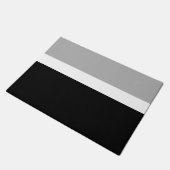Grau-Weiß-Schwarz-Farben-Design Fußmatte (Schrägansicht)