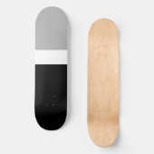 Grau-Weiß-Schwarz-Farben-Design Skateboard (Vorderseite)