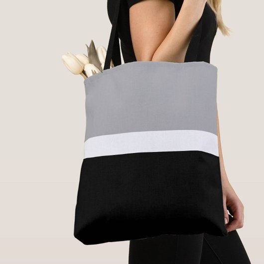 Grau-Weiß-Schwarz-Farben-Design Tasche