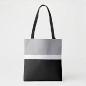 Grau-Weiß-Schwarz-Farben-Design Tasche (Vorderseite)