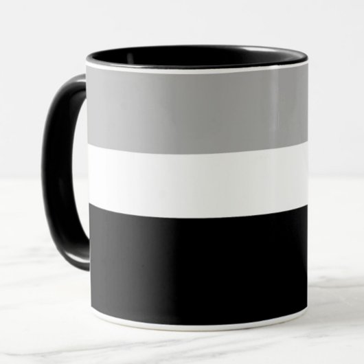 Grau-Weiß-Schwarz-Farben-Design Tasse