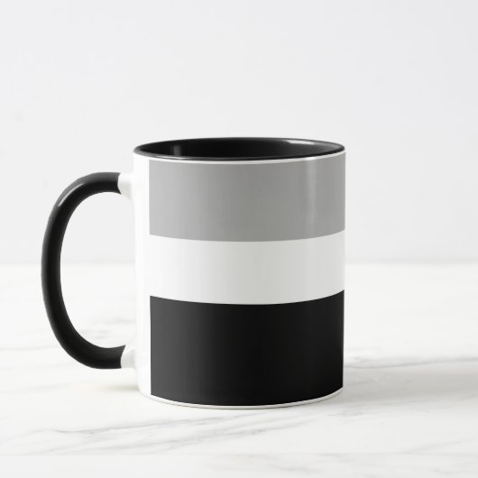 Grau-Weiß-Schwarz-Farben-Design Tasse (Links)