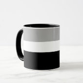 Grau-Weiß-Schwarz-Farben-Design Tasse (Vorderseite Links)