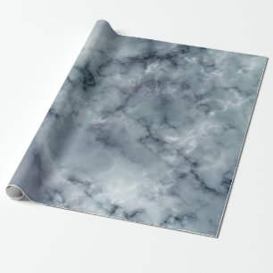 Grau-weiß-schwarzes Marmormuster Geschenkpapier