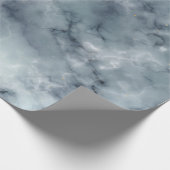 Grau-weiß-schwarzes Marmormuster Geschenkpapier (Ecke)