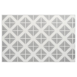 Grau-weiß-trendy Dreiecke-Muster Stoff