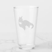 Grau & Weiß Tuxedo Katzenwackelpapier Glas (Rückseite)