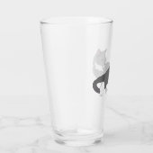 Grau & Weiß Tuxedo Katzenwackelpapier Glas (Rechts)