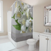 grau-weiß und grün duschvorhang (Beispiel)