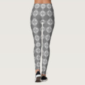 Grau, Weiß, USA Eagle Celtic Cross Print Leggings (Rückseite)