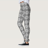 Grau, Weiß, USA Eagle Celtic Cross Print Leggings (Links)