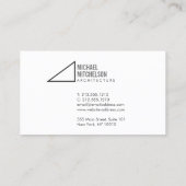 Grau-Weiß-Winkel der rechten Architektur Beruflich Visitenkarte (Rückseite)