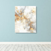 Grau-weiße Alkoholfarbe Leinwanddruck (Insitu (Holzboden))