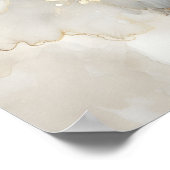 Grau-weiße Alkoholfarbe Poster (Ecke)