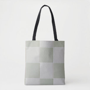 Grau-weiße Fliesen Tasche
