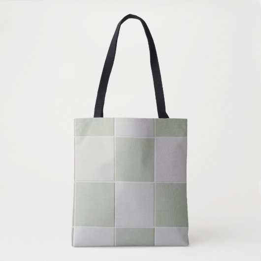 Grau-weiße Fliesen Tasche (Vorderseite)