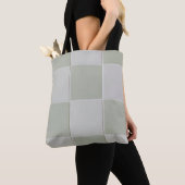 Grau-weiße Fliesen Tasche (Von Nahem)