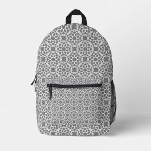 Grau-weiße geometrische nahtlose Muster Bedruckter Rucksack