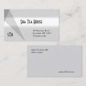 Grau-weiße geometrische Visitenkarte (Vorne/Hinten)