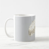 Grau Weiße Herzen Regenschirm Kaffeetasse (Links)