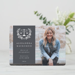 Grau + Weiße JD Law Waage Lorbeerkranz Foto Ankündigung