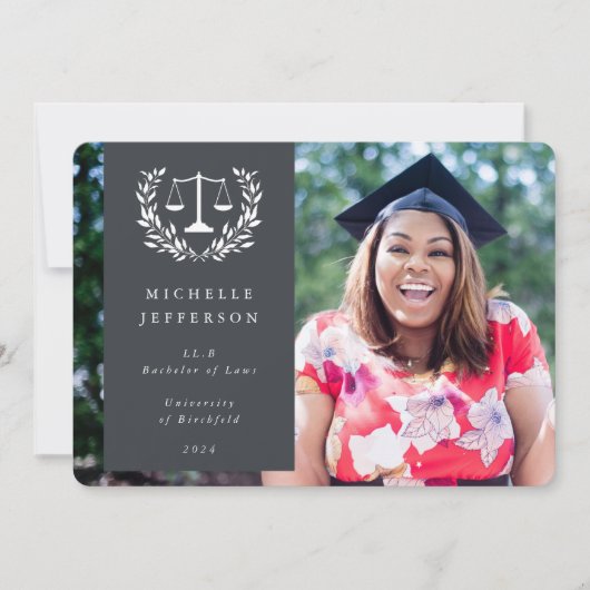 Grau + Weiße Jura Scales Laurel Wreath Foto Ankündigung (Vorderseite)