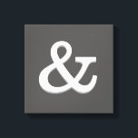Grau-weiße Leinwand mit Ampersand<br><div class="desc">Wandkunst aus Ampersand und Leinwand in modernem Grau-Weiß-Design für zeitgenössische Dekoration in Zuhause oder Büro</div>