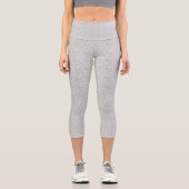 Grau-weiße Spitzen Capri Leggings (Vorderseite)