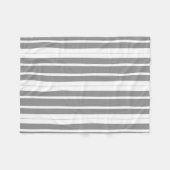 Grau-weiße Streifen Fleecedecke (Vorderseite (Horizontal))