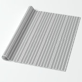 Grau-weiße Streifen Geschenkpapier (Ungerollt)