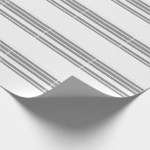 Grau-weiße Streifen Geschenkpapier (Ecke)