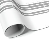 Grau-weiße Streifen Geschenkpapier (Rolleneckpunkt)