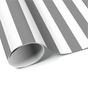 Grau-weiße Streifen Geschenkpapier