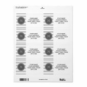 Grau-weiße Streifen-Muster, Karkohlemonogramm (Vorne)