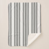 Grau-weiße Streifen Sherpadecke (Vorderseite)