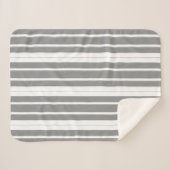 Grau-weiße Streifen Sherpadecke (Vorderseite (Horizontal))