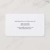 Grau-weiße Visitenkarte mit abgerundeter Ecke (Rückseite)