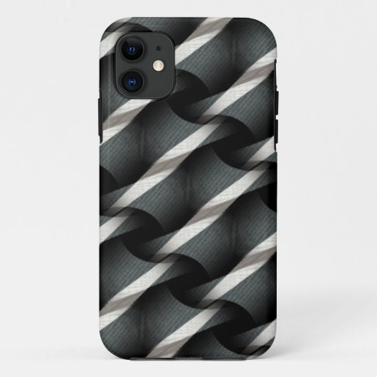 Grau + Weiße Webart-flippiger Muster iPhone 5 Fall Case-Mate iPhone Hülle (Rückseite)