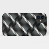 Grau + Weiße Webart-flippiger Muster iPhone 5 Fall Case-Mate iPhone Hülle (Rückseite (Horizontal))