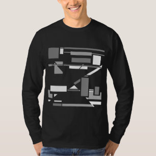 Grau Weiße zeitgenössische Kunst MCM-inspirierte G T-Shirt