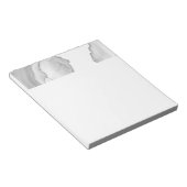 Grau-weißer Marmor Agate Simple Silver Sparkle Notizblock (angewinkelt)