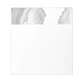Grau-weißer Marmor Agate Simple Silver Sparkle Notizblock (Vorderseite)