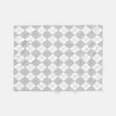 Grau-weißes Argyle-Muster Fleecedecke (Vorderseite (Horizontal))